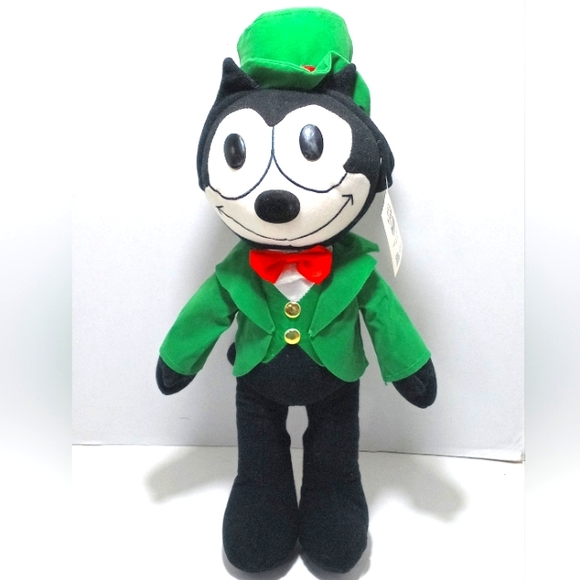 St Patricks Day Felix the Cat Plush Cat 2003 Toy Works Leprechaun Felix 16" - Picture 1 of 10